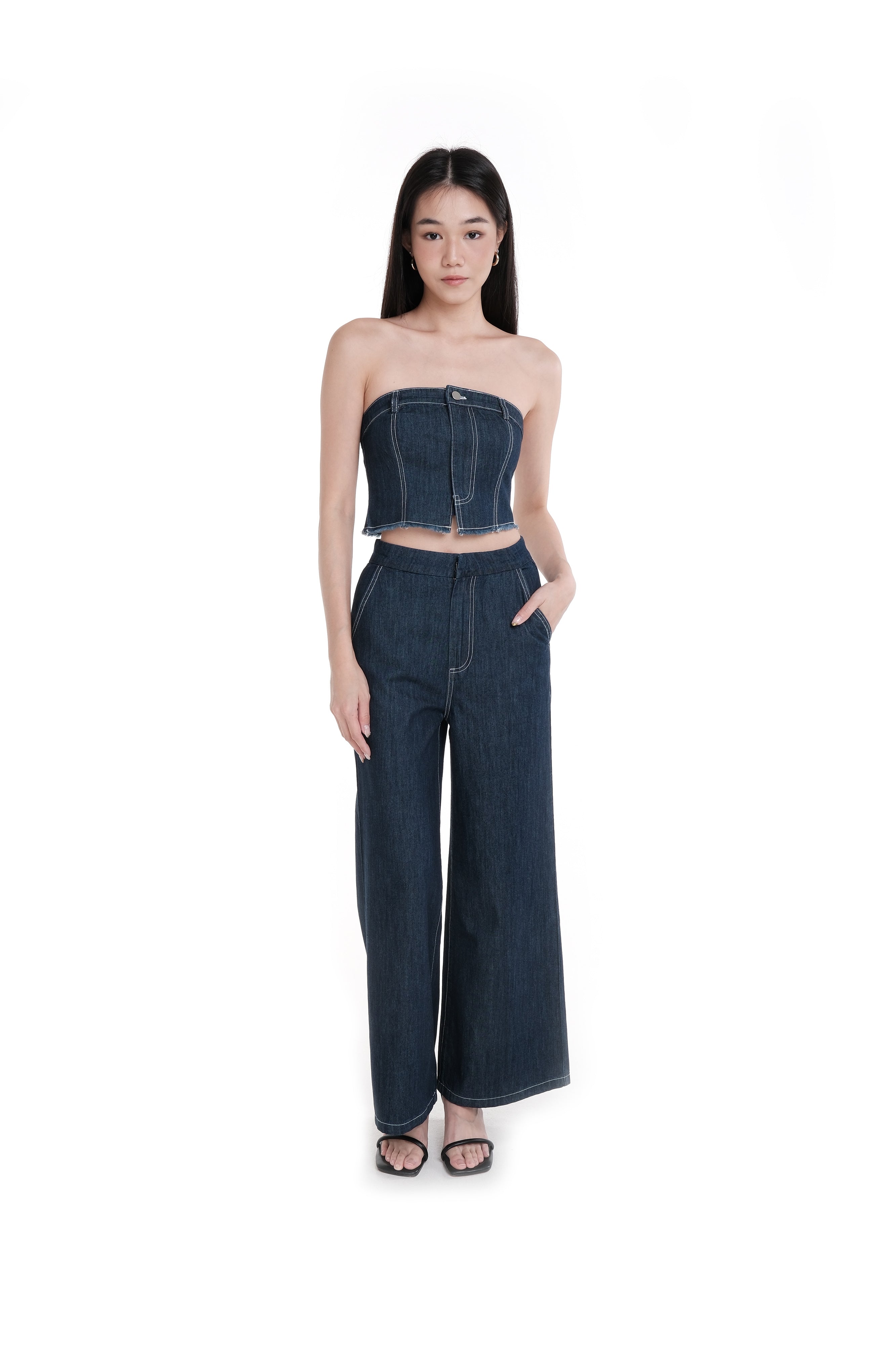 CARA DENIM TUBE CO-ORD