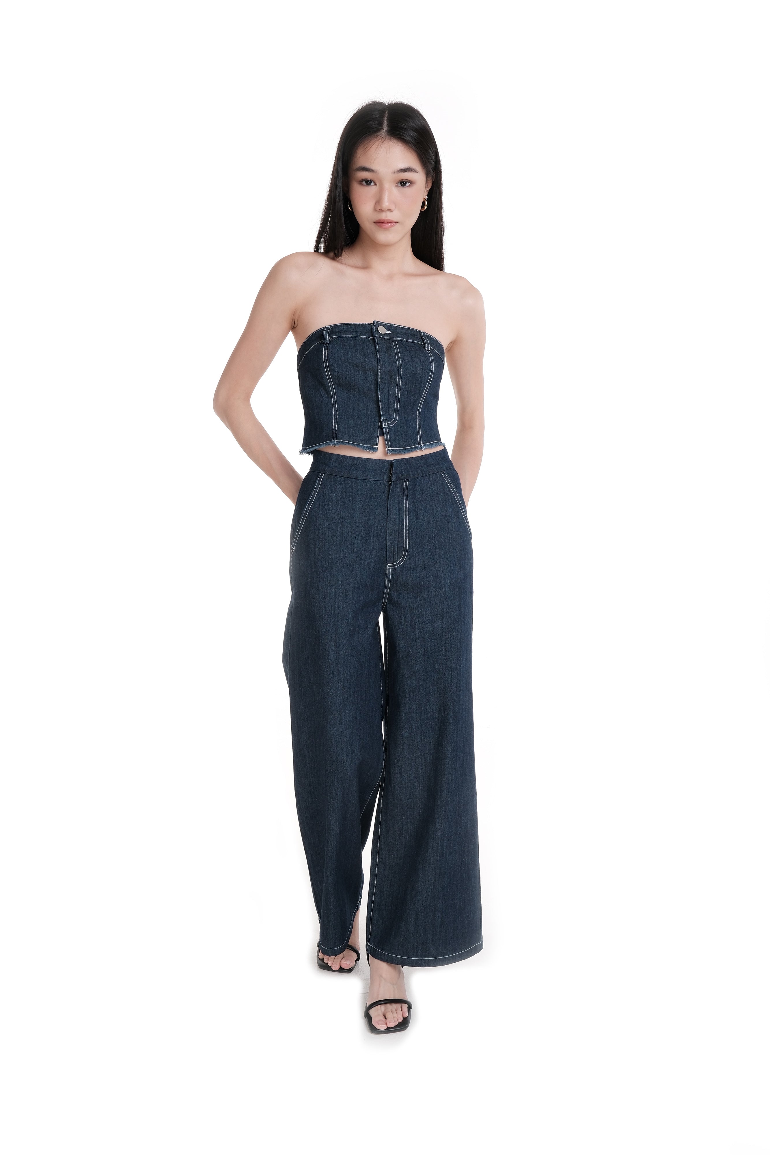 CARA DENIM TUBE CO-ORD