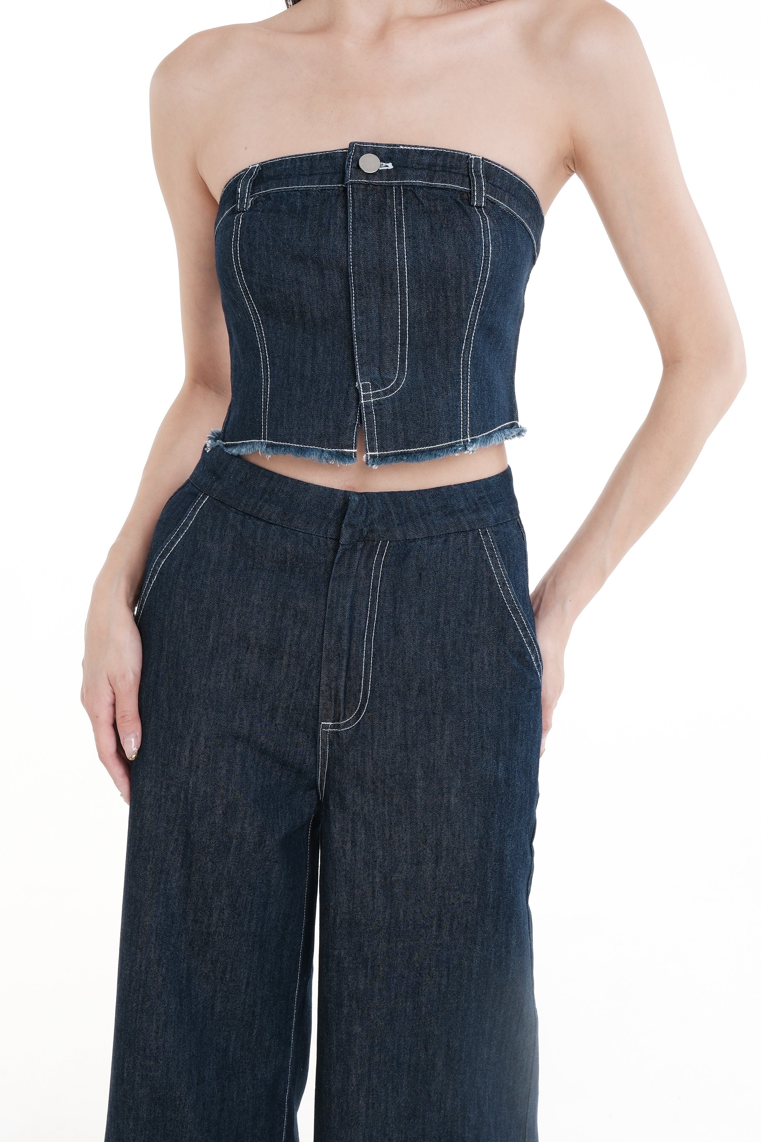 CARA DENIM TUBE CO-ORD