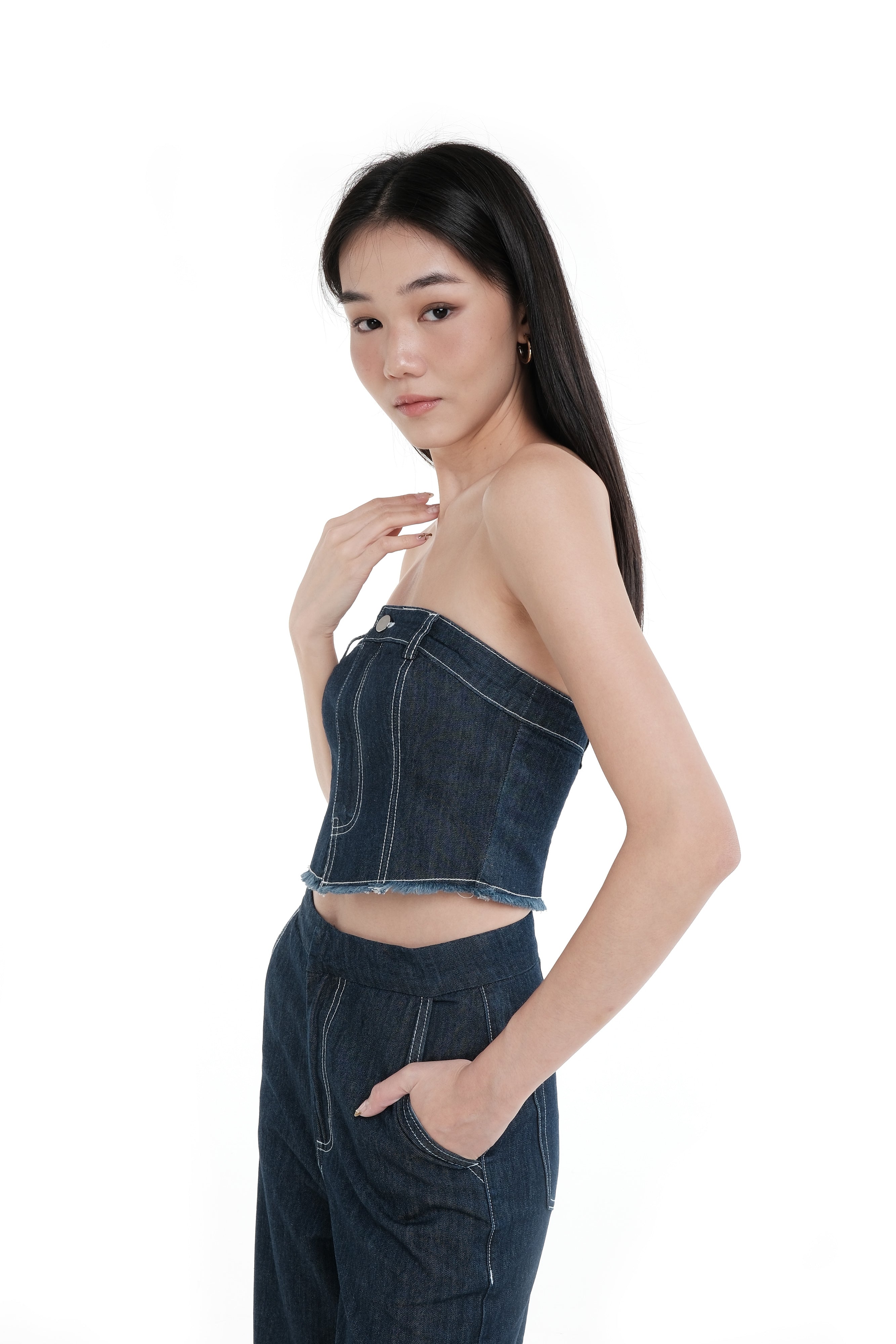 CARA DENIM TUBE CO-ORD