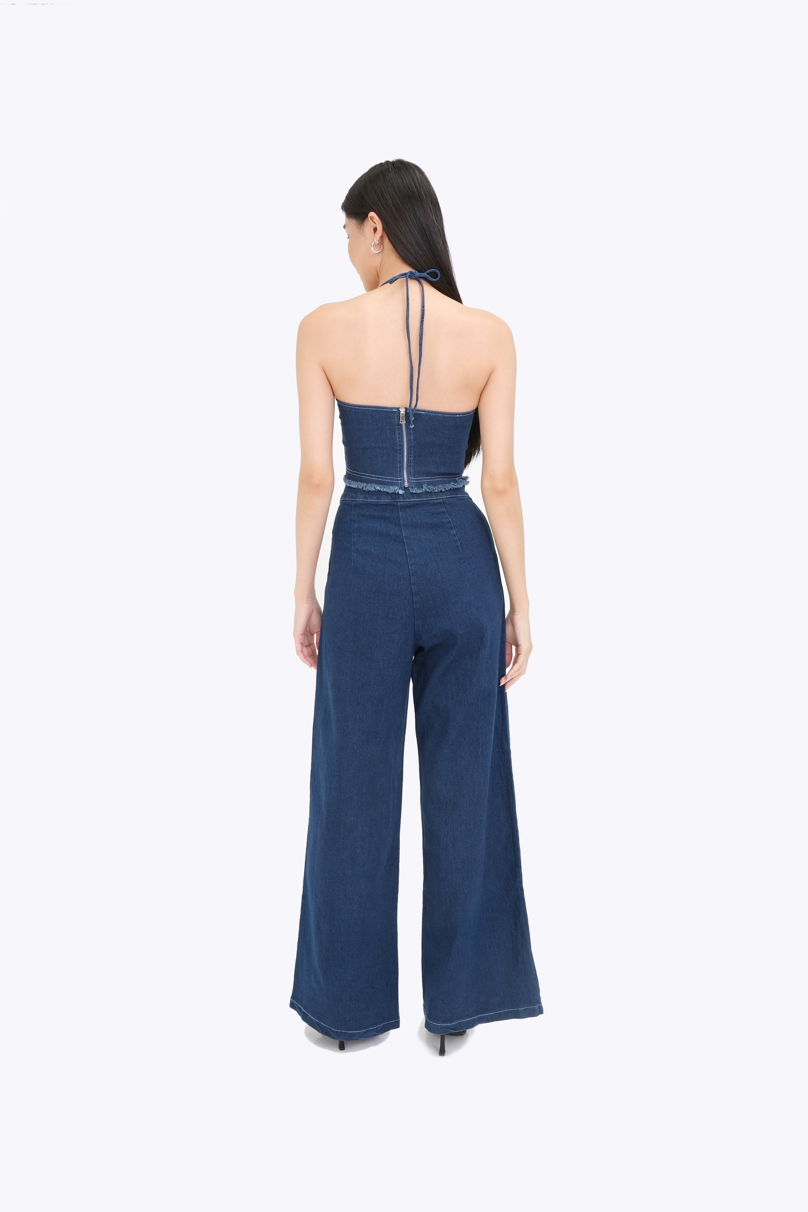 CHARLIE HALTER CO-ORD (DARK DENIM)