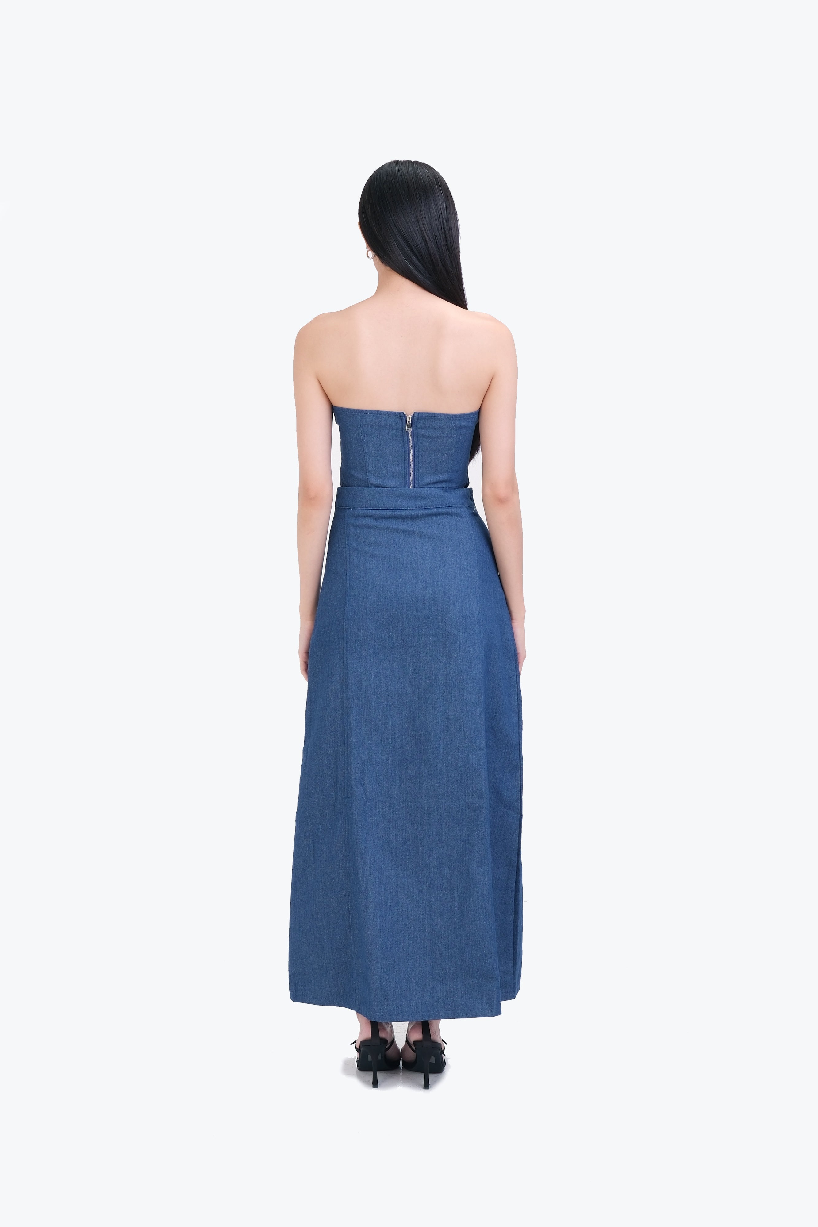 EMILY STRAPLESS CO-ORD (DARK DENIM)