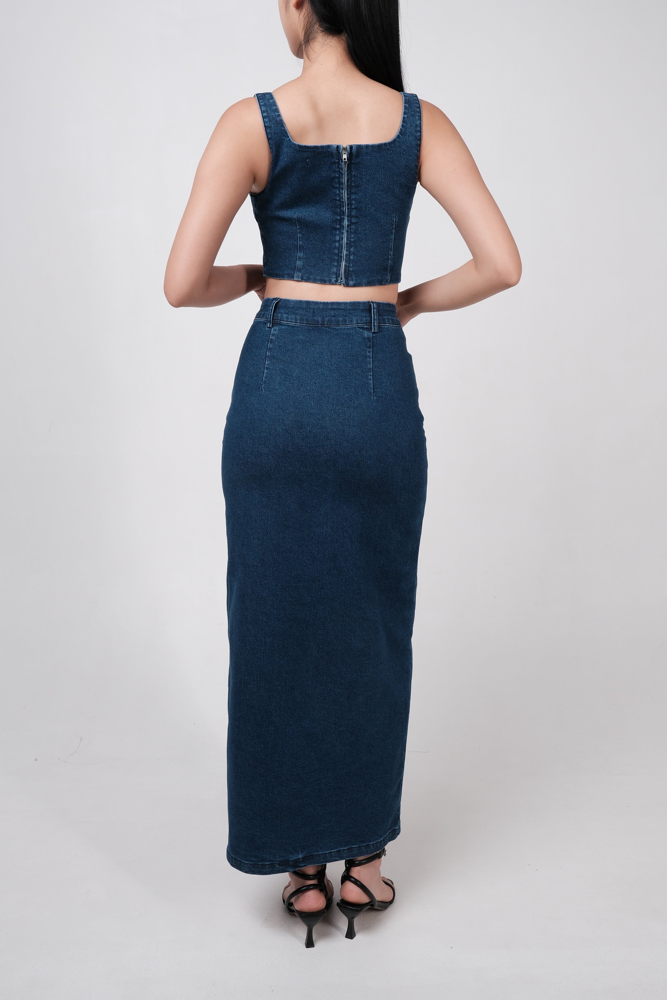 KYLA DENIM BRALET MAXI CO-ORD