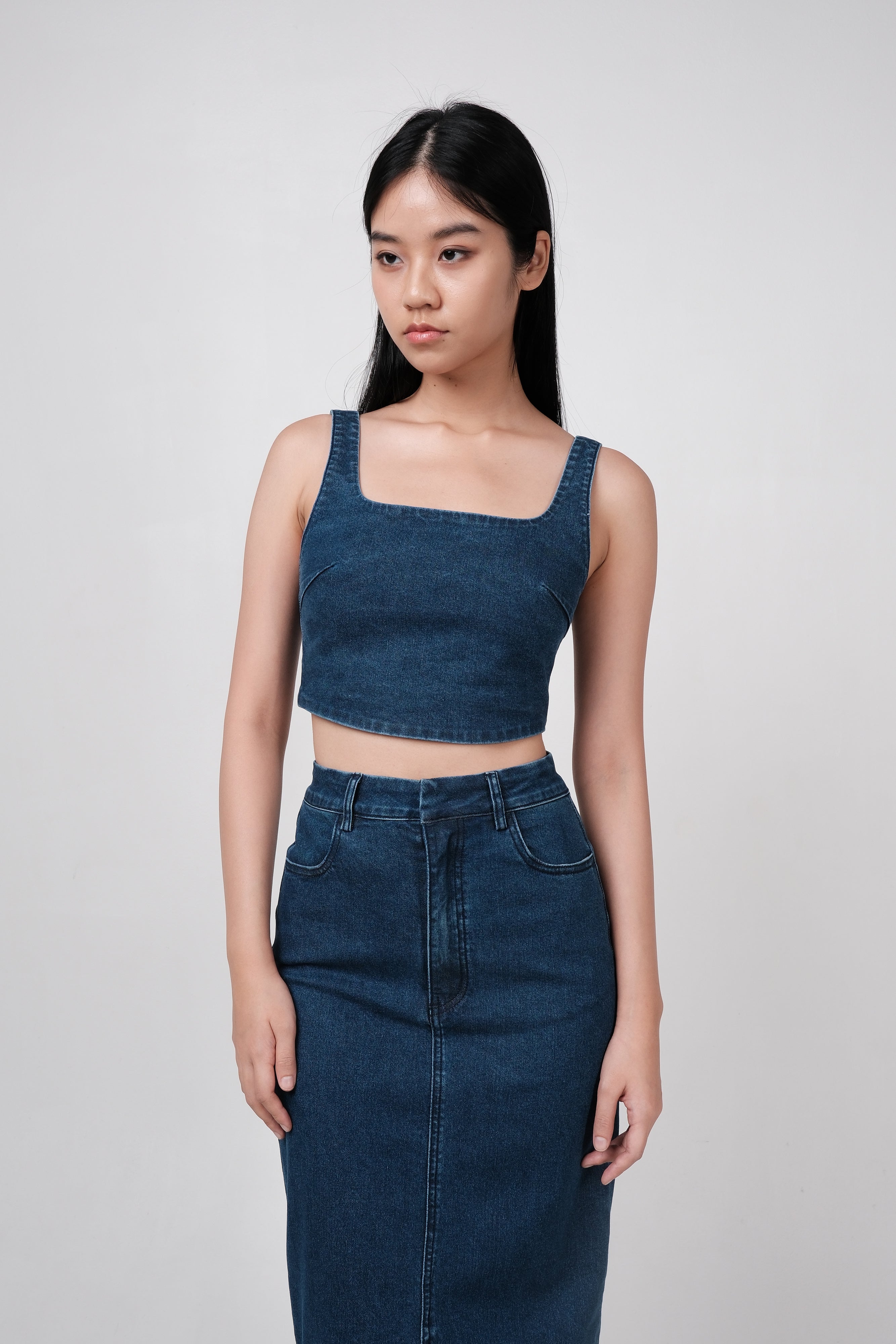 KYLA DENIM BRALET MAXI CO-ORD