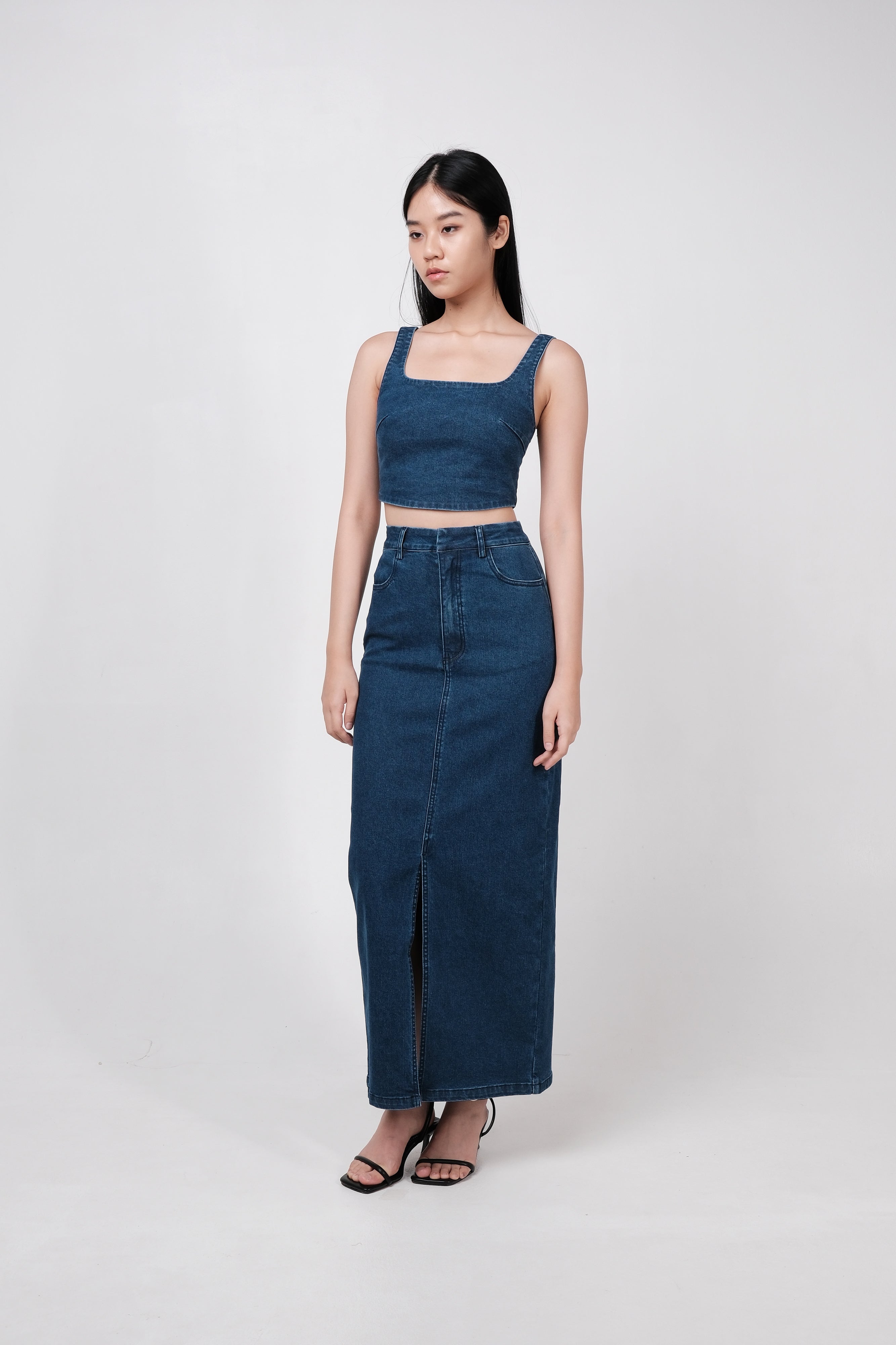 KYLA DENIM BRALET MAXI CO-ORD