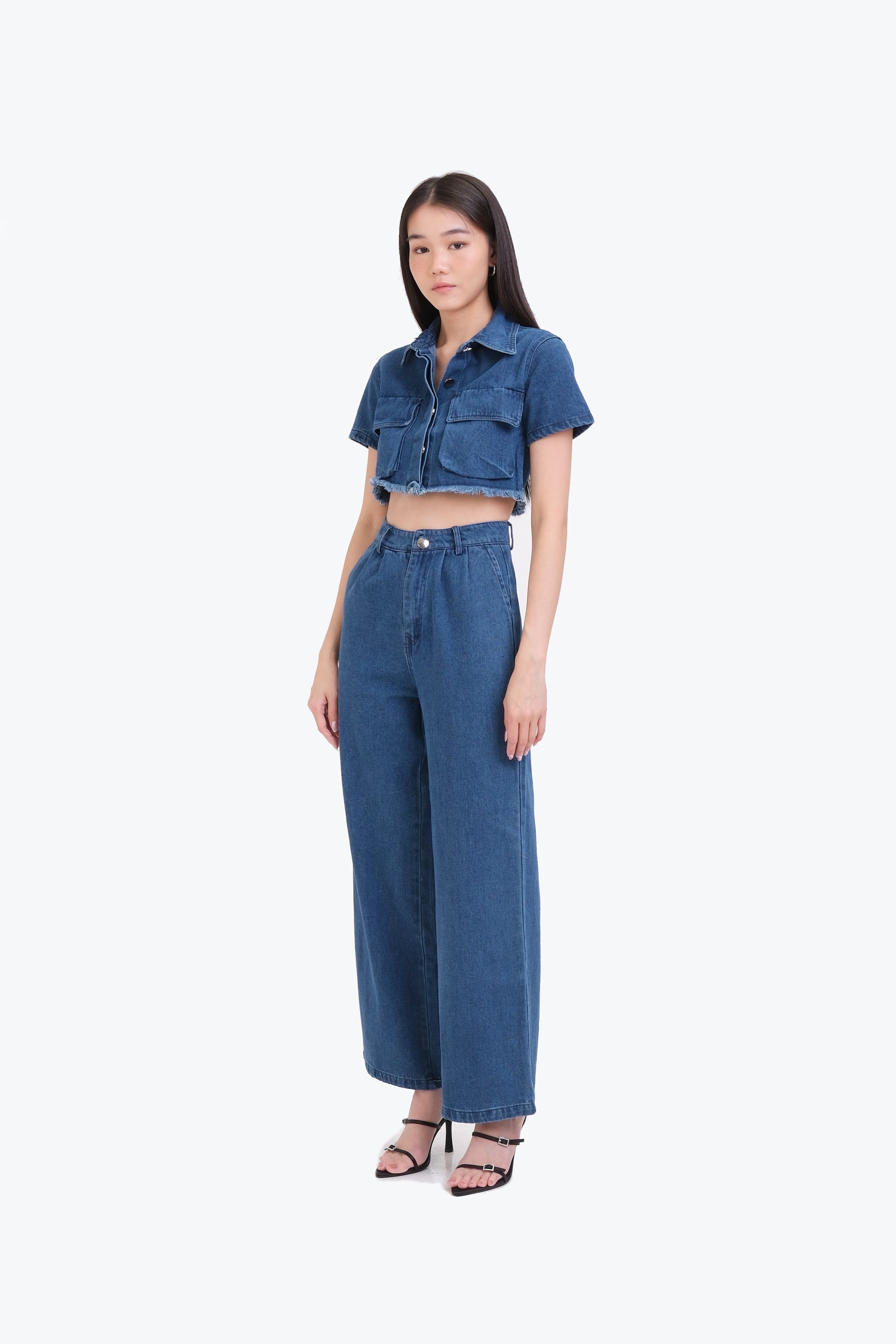 BROOKE POLO DENIM CO-ORD (DARK)