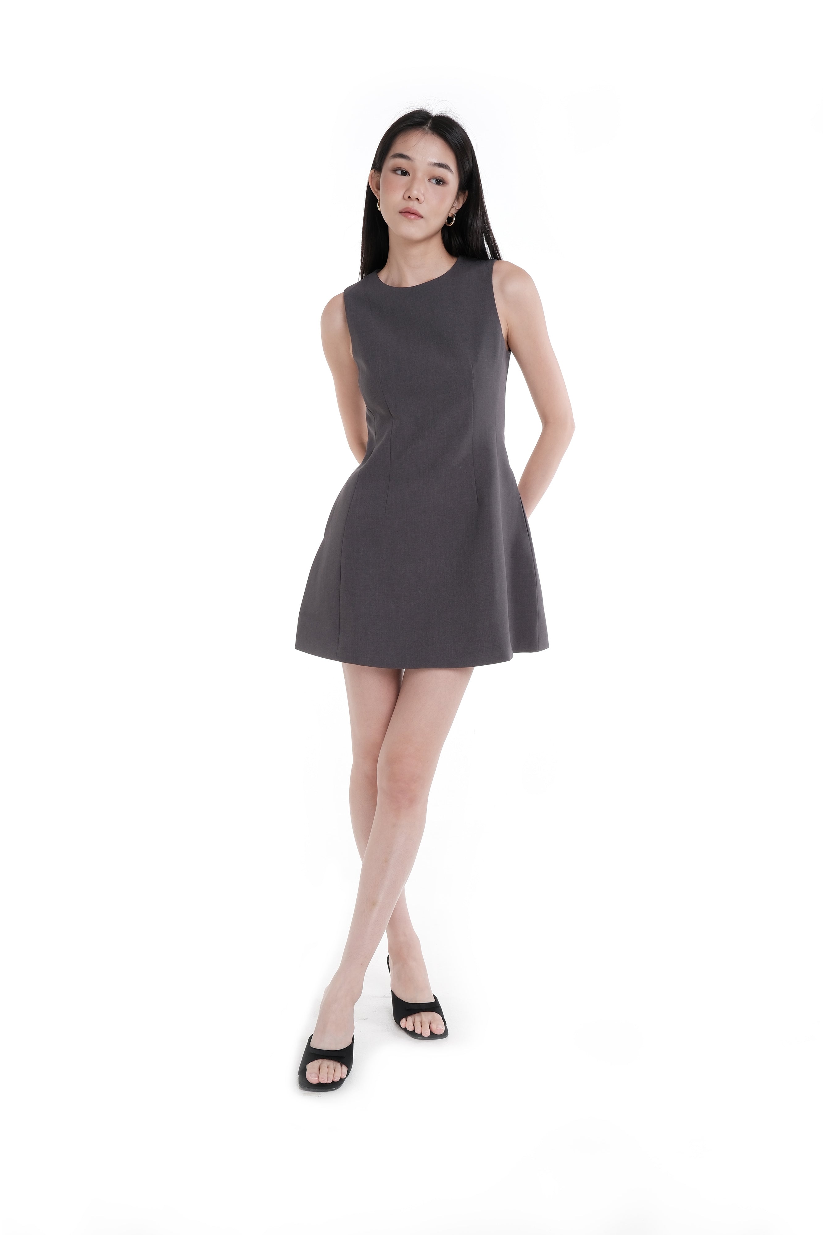 SIMONE SHIFT DRESS (GREY)