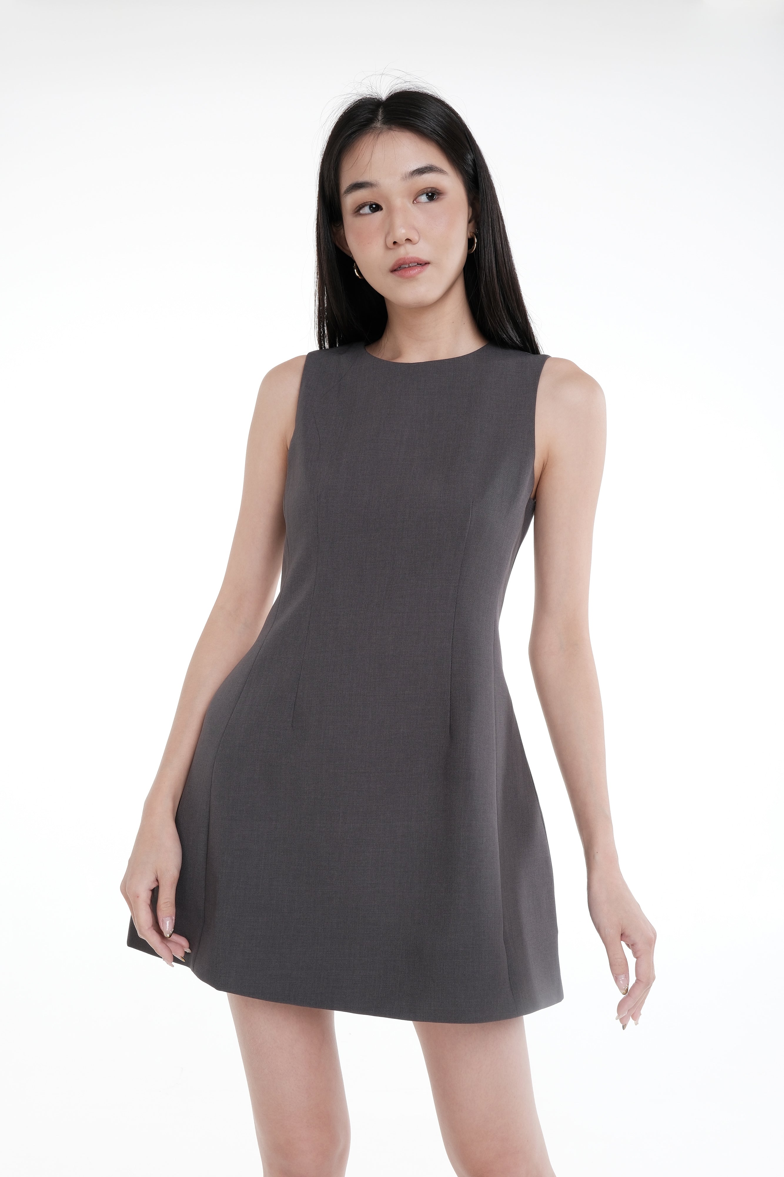 SIMONE SHIFT DRESS (GREY)