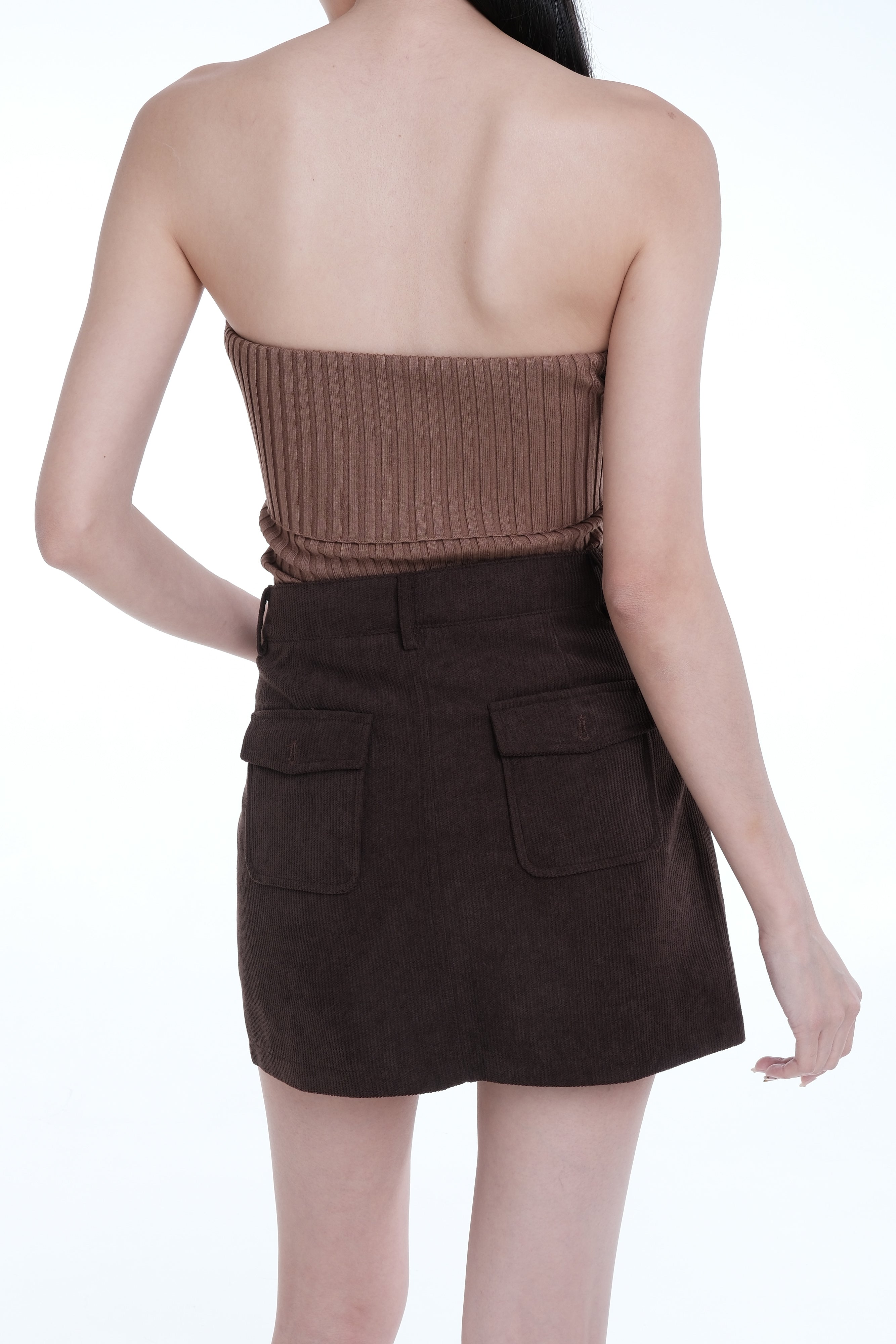 RAE SUEDE SKIRT (COCOA)